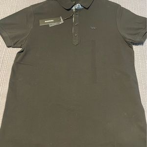 Mens diesel polo shirt in black, size large
